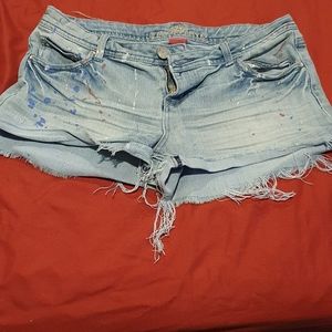 Distressed Almost Famous Denim Shorts